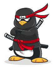 Le manchot-ninja, fière mascotte de LinuxJobs.fr